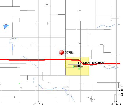 Grand Mound, IA (52751) map