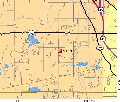 Richfield, WI (53033) map