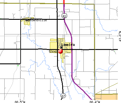 Lomira, WI (53048) map