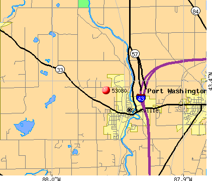 Saukville, WI (53080) map