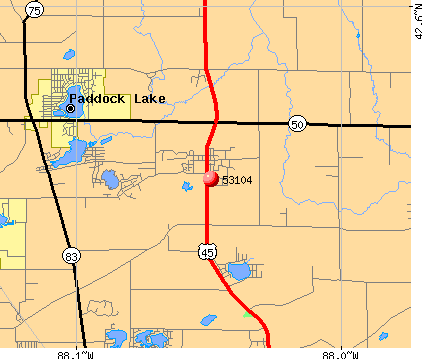 Bristol, WI (53104) map