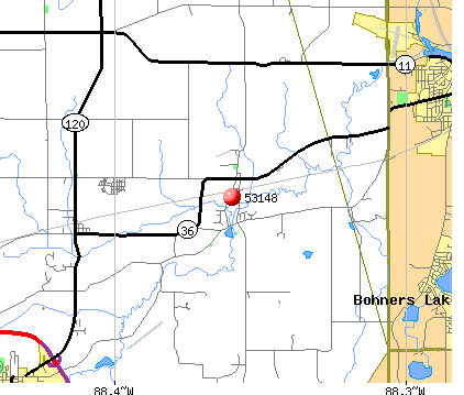 Lyons, WI (53148) map