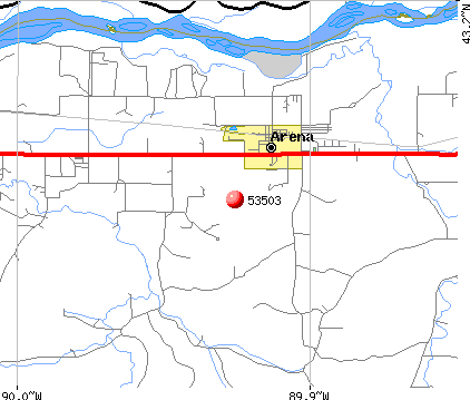 Arena, WI (53503) map