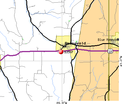 Barneveld, WI (53507) map