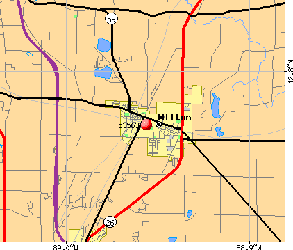 Milton, WI (53563) map