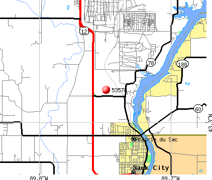 Prairie du Sac, WI (53578) map