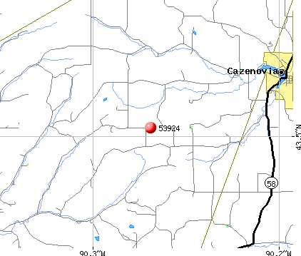 Cazenovia, WI (53924) map