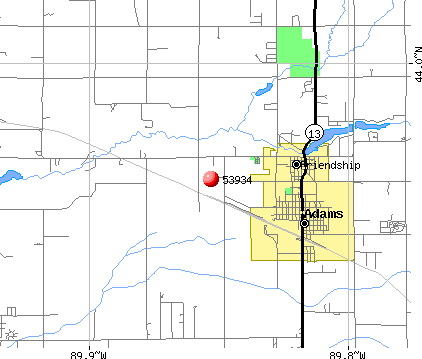 Friendship, WI (53934) map