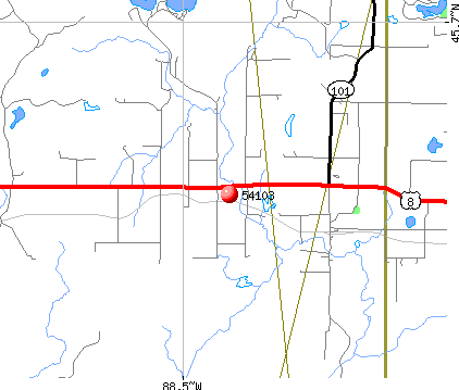 Armstrong Creek, WI (54103) map