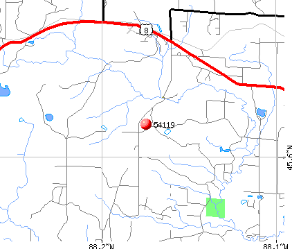 Dunbar, WI (54119) map