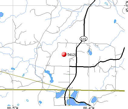 Fence, WI (54120) map