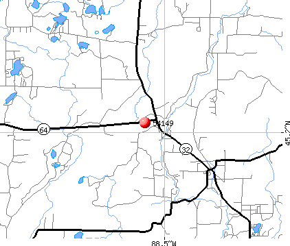 Mountain, WI (54149) map