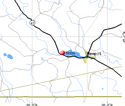 Neopit, WI (54150) map