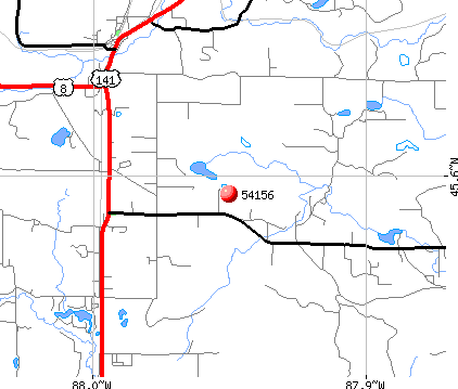 Pembine, WI (54156) map