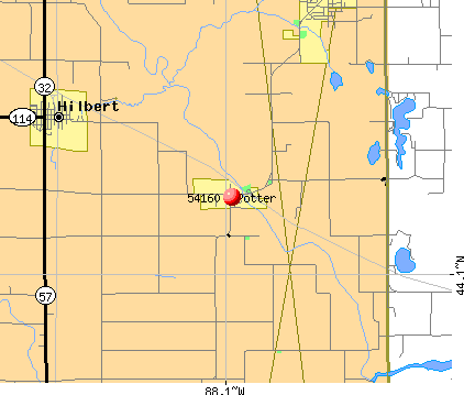 Potter, WI (54160) map