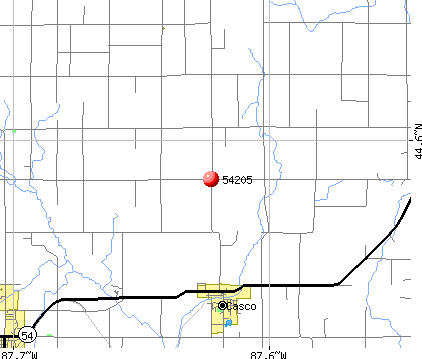 Casco, WI (54205) map