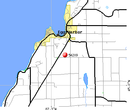 Egg Harbor, WI (54209) map