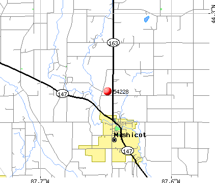 Mishicot, WI (54228) map