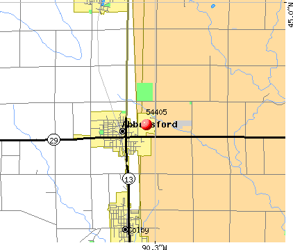 Abbotsford, WI (54405) map