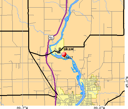 Brokaw, WI (54417) map