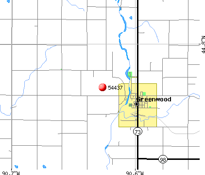 Greenwood, WI (54437) map