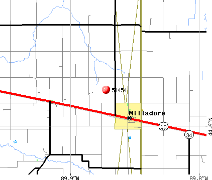 Milladore, WI (54454) map