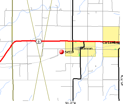 Kennan, WI (54537) map
