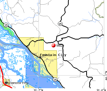 Fountain City, WI (54629) map