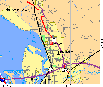 Onalaska, WI (54650) map