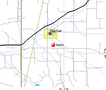 Taylor, WI (54659) map