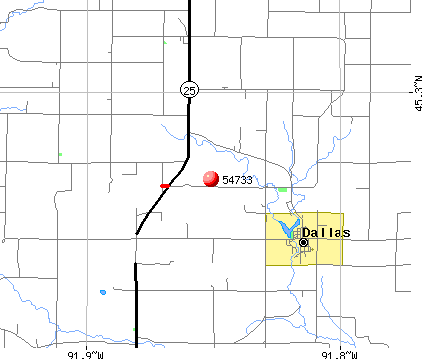 Dallas, WI (54733) map