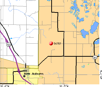 New Auburn, WI (54757) map