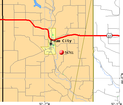 Plum City, WI (54761) map