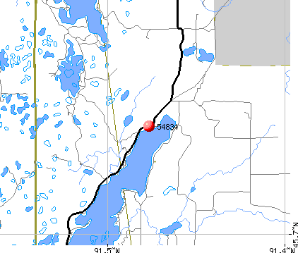 Edgewater, WI (54834) map