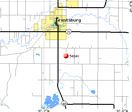 Grantsburg, WI (54840) map