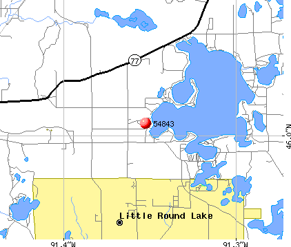 Hayward, WI (54843) map