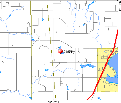 Shell Lake, WI (54871) map