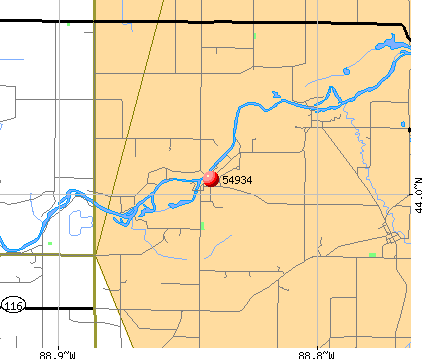 Eureka, WI (54934) map