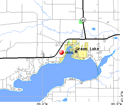 Green Lake, WI (54941) map