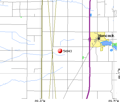 Hancock, WI (54943) map