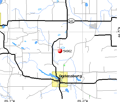 Ogdensburg, WI (54962) map