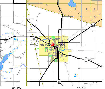 Ripon, WI (54971) map
