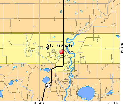 St. Francis, MN (55070) map