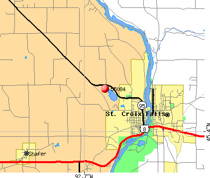 Taylors Falls, MN (55084) map