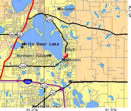 Mahtomedi, MN (55115) map