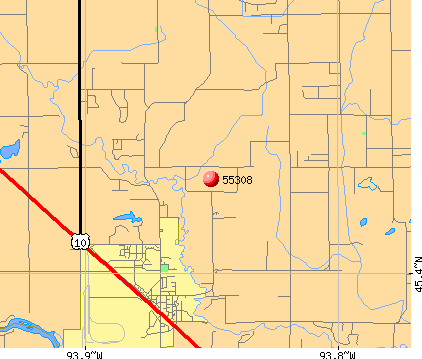 Becker, MN (55308) map