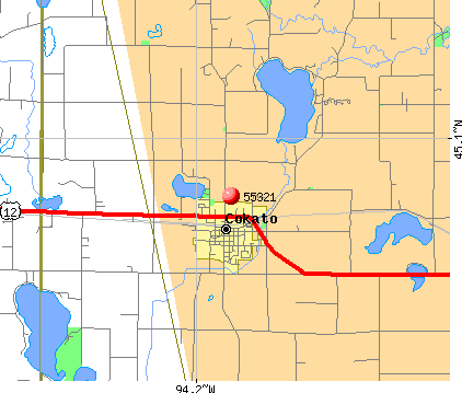 Cokato, MN (55321) map