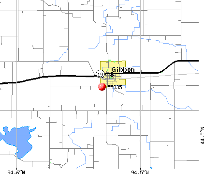 Gibbon, MN (55335) map