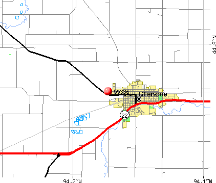 Glencoe, MN (55336) map