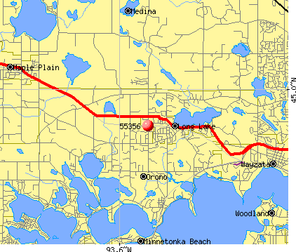 Long Lake, MN (55356) map